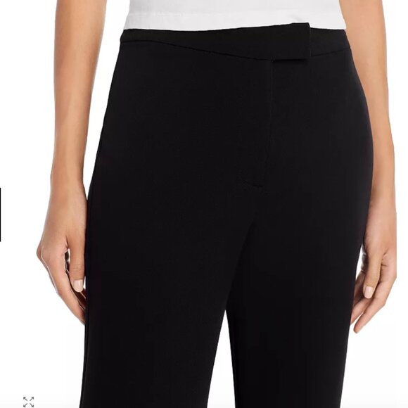 AQUA NWT Feather Trim Crop Pants, Black, Size Medium - Picture 4 of 6